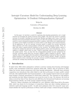 Isotropic Curvature Model for Understanding Deep Learning Optimization: Is Gradient Orthogonalization Optimal?