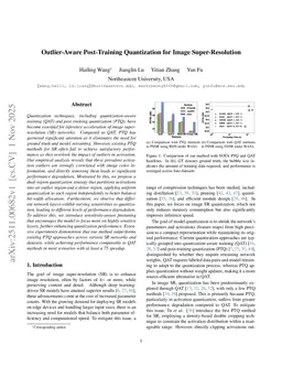 Outlier-Aware Post-Training Quantization for Image Super-Resolution