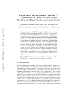 Toward Better Optimization of Low-Dose CT Enhancement: A Critical Analysis of Loss Functions and Image Quality Assessment Metrics
