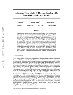 Inference-Time Chain-of-Thought Pruning with Latent Informativeness Signals