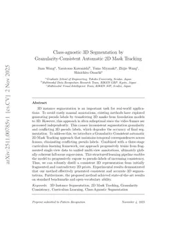 Class-agnostic 3D Segmentation by Granularity-Consistent Automatic 2D Mask Tracking