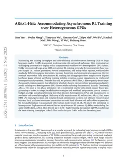 AReaL-Hex: Accommodating Asynchronous RL Training over Heterogeneous GPUs