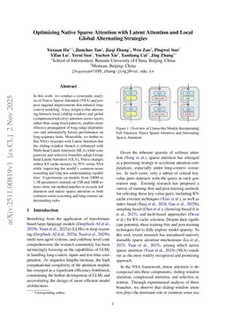 Optimizing Native Sparse Attention with Latent Attention and Local Global Alternating Strategies
