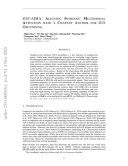 GUI-AIMA: Aligning Intrinsic Multimodal Attention with a Context Anchor for GUI Grounding