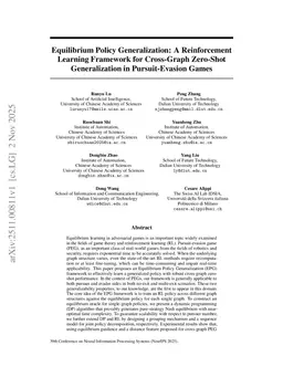 Equilibrium Policy Generalization: A Reinforcement Learning Framework for Cross-Graph Zero-Shot Generalization in Pursuit-Evasion Games