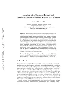 Learning with Category-Equivariant Representations for Human Activity Recognition