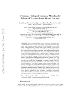 G2rammar: Bilingual Grammar Modeling for Enhanced Text-attributed Graph Learning