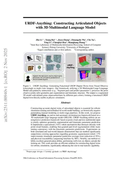 URDF-Anything: Constructing Articulated Objects with 3D Multimodal Language Model
