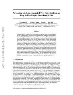 Advancing Machine-Generated Text Detection from an Easy to Hard Supervision Perspective