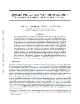 MARS-SQL: A multi-agent reinforcement learning framework for Text-to-SQL