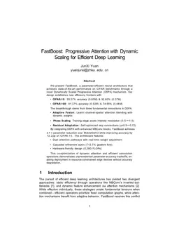 FastBoost: Progressive Attention with Dynamic Scaling for Efficient Deep Learning