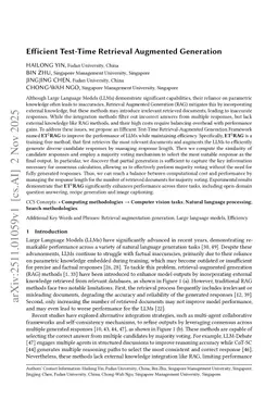 Efficient Test-Time Retrieval Augmented Generation