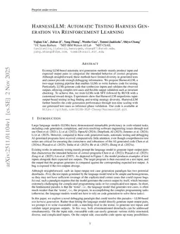 HarnessLLM: Automatic Testing Harness Generation via Reinforcement Learning