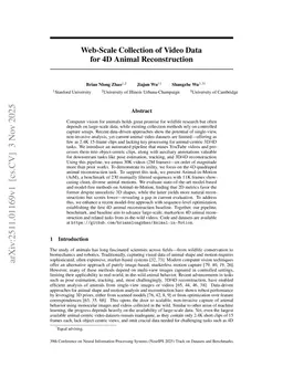 Web-Scale Collection of Video Data for 4D Animal Reconstruction