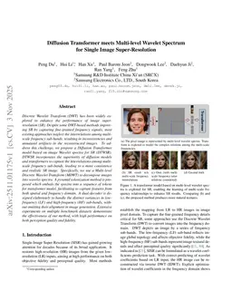 Diffusion Transformer meets Multi-level Wavelet Spectrum for Single Image Super-Resolution