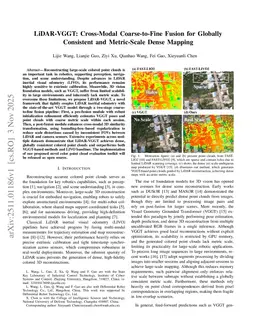 LiDAR-VGGT: Cross-Modal Coarse-to-Fine Fusion for Globally Consistent and Metric-Scale Dense Mapping