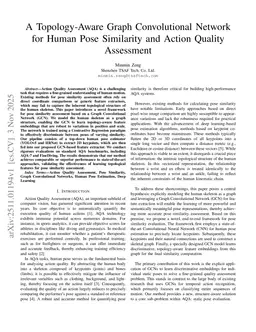 A Topology-Aware Graph Convolutional Network for Human Pose Similarity and Action Quality Assessment