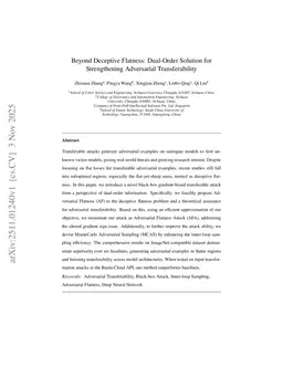 Beyond Deceptive Flatness: Dual-Order Solution for Strengthening Adversarial Transferability