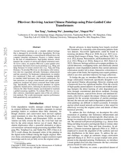 PRevivor: Reviving Ancient Chinese Paintings using Prior-Guided Color Transformers