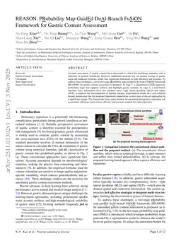 REASON: Probability map-guided dual-branch fusion framework for gastric content assessment