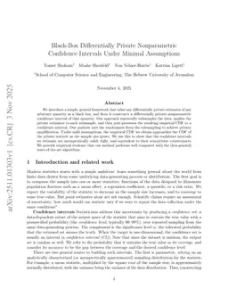 Black-Box Differentially Private Nonparametric Confidence Intervals Under Minimal Assumptions