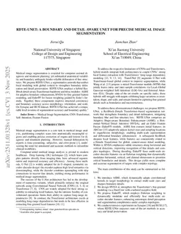 RDTE-UNet: A Boundary and Detail Aware UNet for Precise Medical Image Segmentation