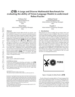 $\left|\,\circlearrowright\,\boxed{\text{BUS}}\,\right|$: A Large and Diverse Multimodal Benchmark for evaluating the ability of Vision-Language Models to understand Rebus Puzzles
