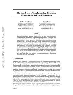 The Ouroboros of Benchmarking: Reasoning Evaluation in an Era of Saturation
