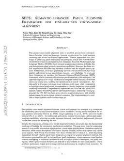SEPS: Semantic-enhanced Patch Slimming Framework for fine-grained cross-modal alignment