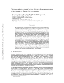 Towards One-step Causal Video Generation via Adversarial Self-Distillation