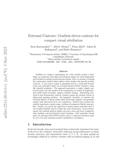 Extremal Contours: Gradient-driven contours for compact visual attribution