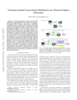Contrast-Guided Cross-Modal Distillation for Thermal Object Detection