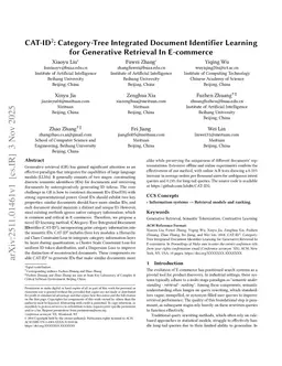 CAT-ID$^2$: Category-Tree Integrated Document Identifier Learning for Generative Retrieval In E-commerce