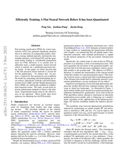 Efficiently Training A Flat Neural Network Before It has been Quantizated