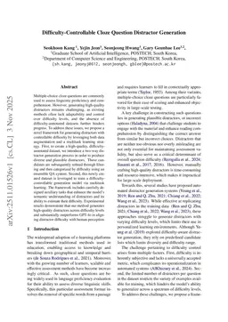 Difficulty-Controllable Cloze Question Distractor Generation