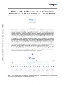 Federated Cyber Defense: Privacy-Preserving Ransomware Detection Across Distributed Systems
