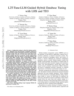 L2T-Tune:LLM-Guided Hybrid Database Tuning with LHS and TD3