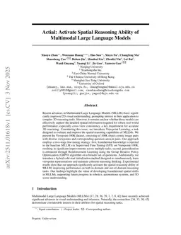 Actial: Activate Spatial Reasoning Ability of Multimodal Large Language Models