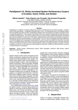 ParlaSpeech 3.0: Richly Annotated Spoken Parliamentary Corpora of Croatian, Czech, Polish, and Serbian