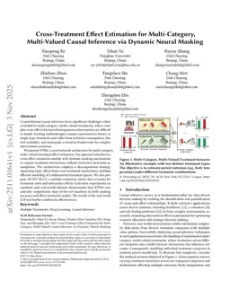 Cross-Treatment Effect Estimation for Multi-Category, Multi-Valued Causal Inference via Dynamic Neural Masking
