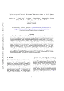 Spin-Adapted Neural Network Wavefunctions in Real Space