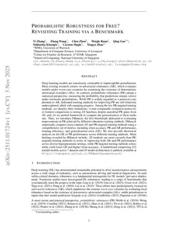 Probabilistic Robustness for Free? Revisiting Training via a Benchmark