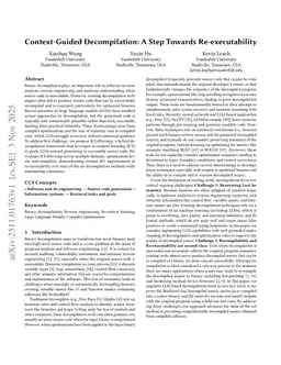 Context-Guided Decompilation: A Step Towards Re-executability