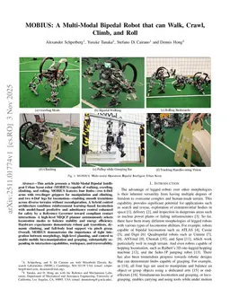 MOBIUS: A Multi-Modal Bipedal Robot that can Walk, Crawl, Climb, and Roll