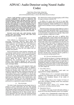 ADNAC: Audio Denoiser using Neural Audio Codec