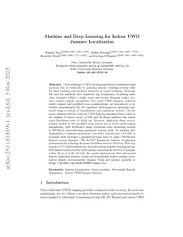 Machine and Deep Learning for Indoor UWB Jammer Localization