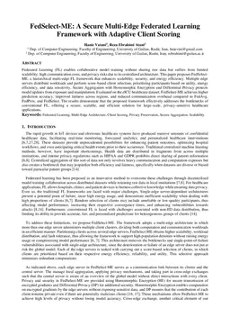 FedSelect-ME: A Secure Multi-Edge Federated Learning Framework with Adaptive Client Scoring