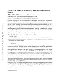 Between Myths and Metaphors: Rethinking LLMs for SRH in Conservative Contexts