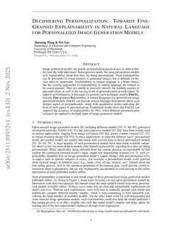 Deciphering Personalization: Towards Fine-Grained Explainability in Natural Language for Personalized Image Generation Models
