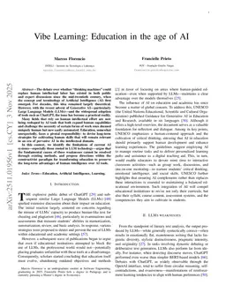 Vibe Learning: Education in the age of AI